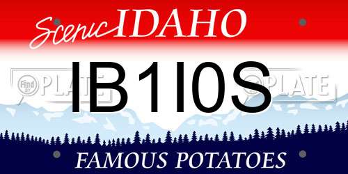 IB1I0S Idaho License Plate