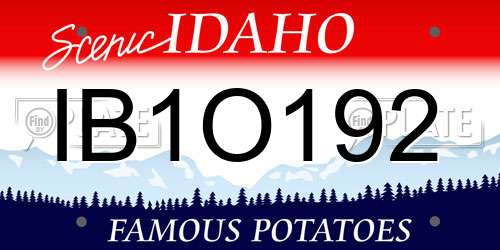 IB1O192 Idaho License Plate