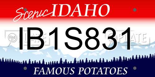 IB1S831 Idaho License Plate