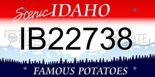 IB22738 Idaho License Plate
