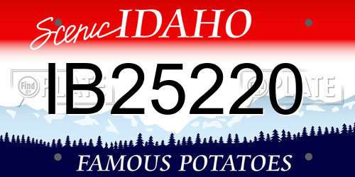 IB25220 Idaho License Plate