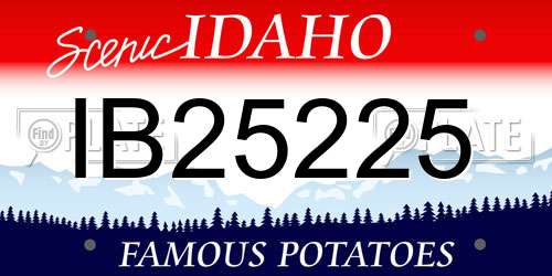 IB25225 Idaho License Plate