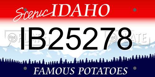 IB25278 Idaho License Plate