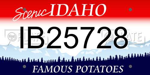 IB25728 Idaho License Plate