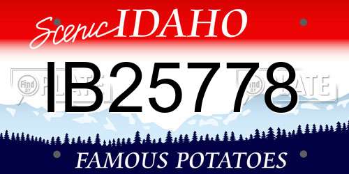IB25778 Idaho License Plate