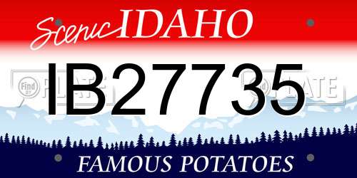 IB27735 Idaho License Plate