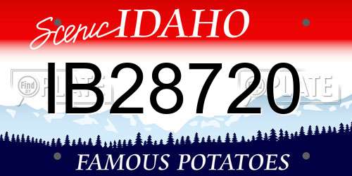 IB28720 Idaho License Plate