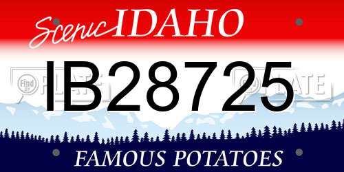 IB28725 Idaho License Plate