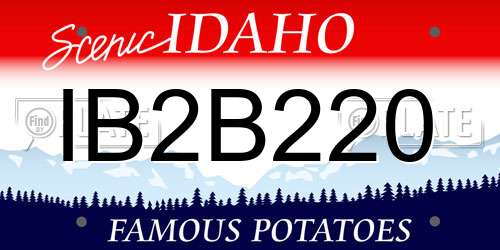 IB2B220 Idaho License Plate