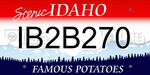 IB2B270 Idaho License Plate
