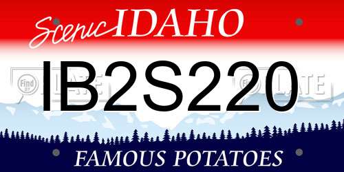 IB2S220 Idaho License Plate