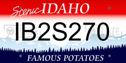 IB2S270 Idaho License Plate