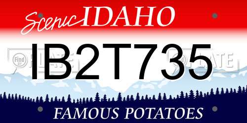 IB2T735 Idaho License Plate