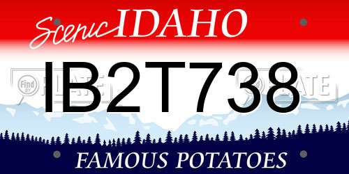 IB2T738 Idaho License Plate