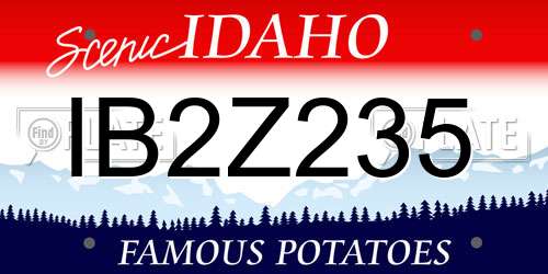 IB2Z235 Idaho License Plate