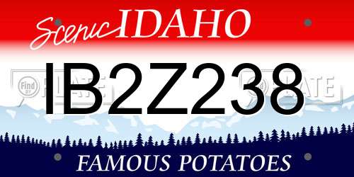 IB2Z238 Idaho License Plate