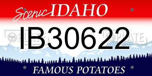 IB30622 Idaho License Plate