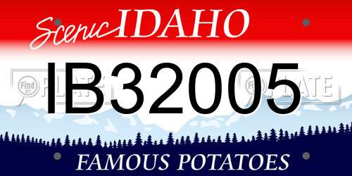 IB32005 Idaho License Plate