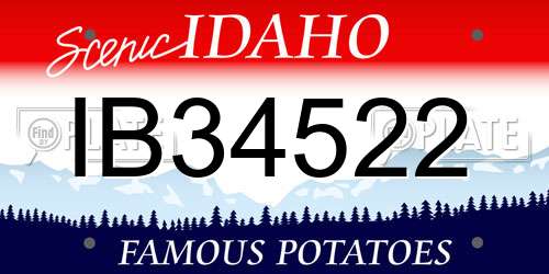 IB34522 Idaho License Plate