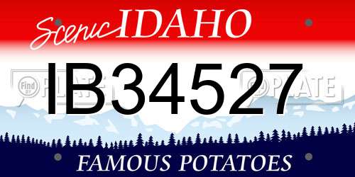 IB34527 Idaho License Plate