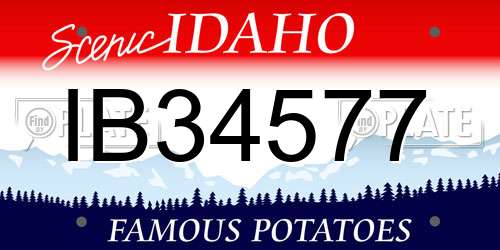 IB34577 Idaho License Plate