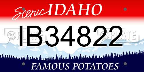IB34822 Idaho License Plate