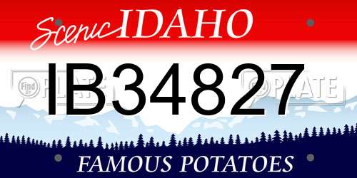 IB34827 Idaho License Plate