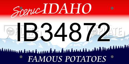 IB34872 Idaho License Plate