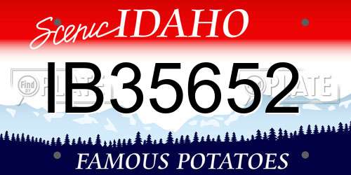 IB35652 Idaho License Plate