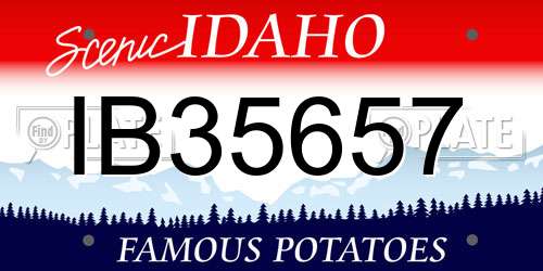 IB35657 Idaho License Plate