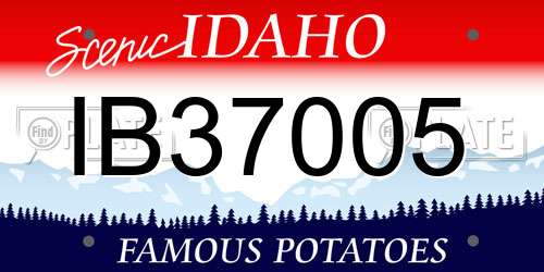 IB37005 Idaho License Plate
