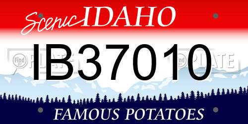 IB37010 Idaho License Plate