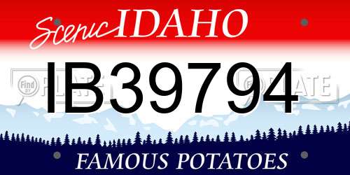 IB39794 Idaho License Plate