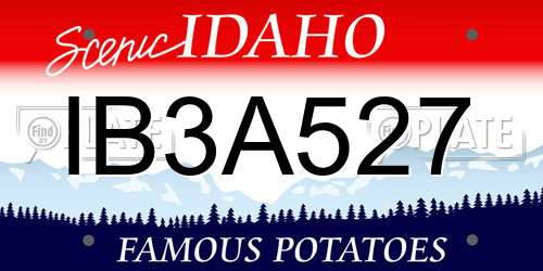 IB3A527 Idaho License Plate