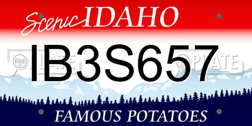 IB3S657 Idaho License Plate