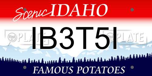 IB3T5I Idaho License Plate