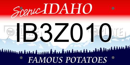 IB3Z010 Idaho License Plate