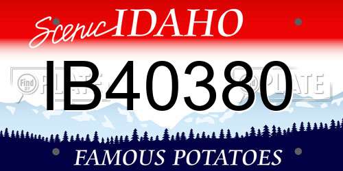 IB40380 Idaho License Plate
