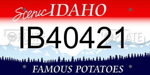 IB40421 Idaho License Plate