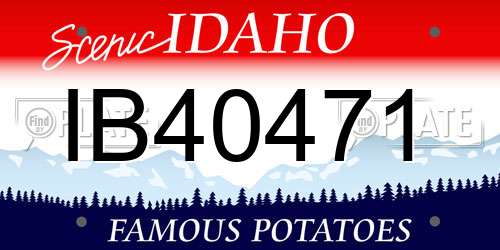 IB40471 Idaho License Plate