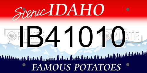 IB41010 Idaho License Plate