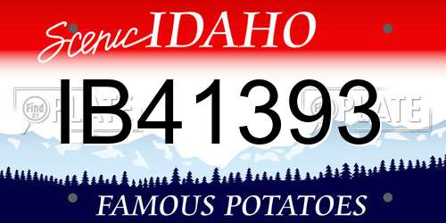 IB41393 Idaho License Plate