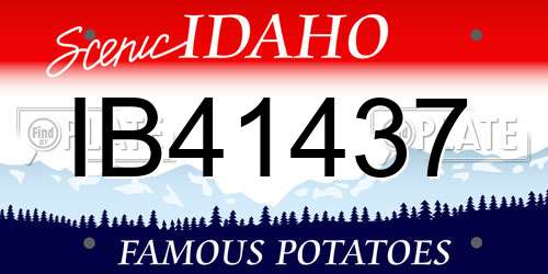 IB41437 Idaho License Plate