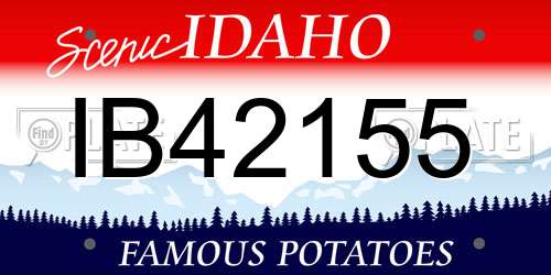 IB42155 Idaho License Plate