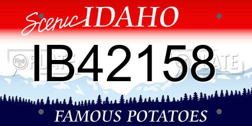 IB42158 Idaho License Plate