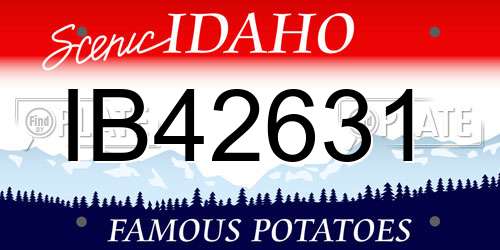 IB42631 Idaho License Plate
