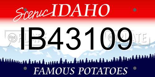 IB43109 Idaho License Plate