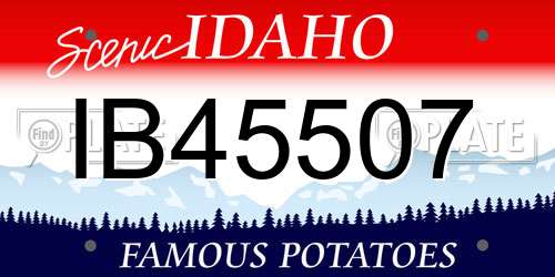 IB45507 Idaho License Plate