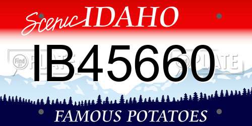 IB45660 Idaho License Plate