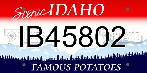 IB45802 Idaho License Plate